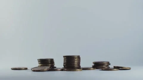 Stop motion of coins Видео 194157199