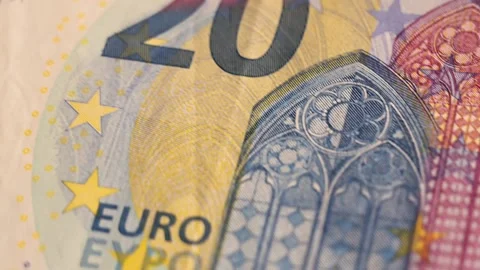 Stop motion different euro banknotes. Financial success, wealth, profit concept. Stock Footage 162125385