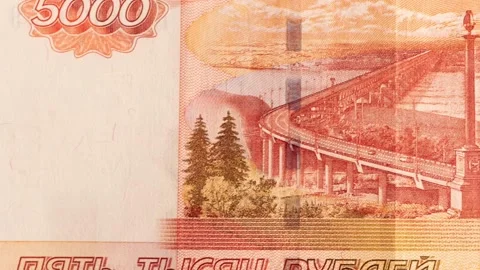Stop motion different rubles banknotes. Financial success, wealth, Stock Footage 162619759