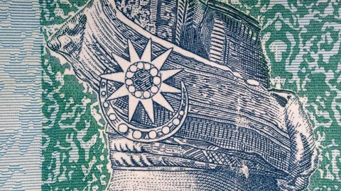 STOP MOTION Fifty Malaysia Ringgit MYR or 50 Malaysia Ringgit Cash Banknotes Stock Footage 127770187