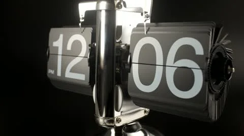 Stop motion flip clock 4k Stock Footage 17901685
