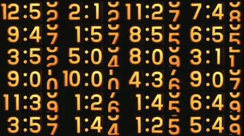 Stop motion flip clock videowall 스톡 동영상 12682908