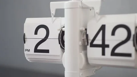 Stop Motion Flip Clock,pm. Stock Footage 162652698