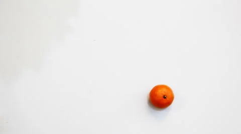 Stop motion Fresh oranges isolated on white Stock Footage 44984978