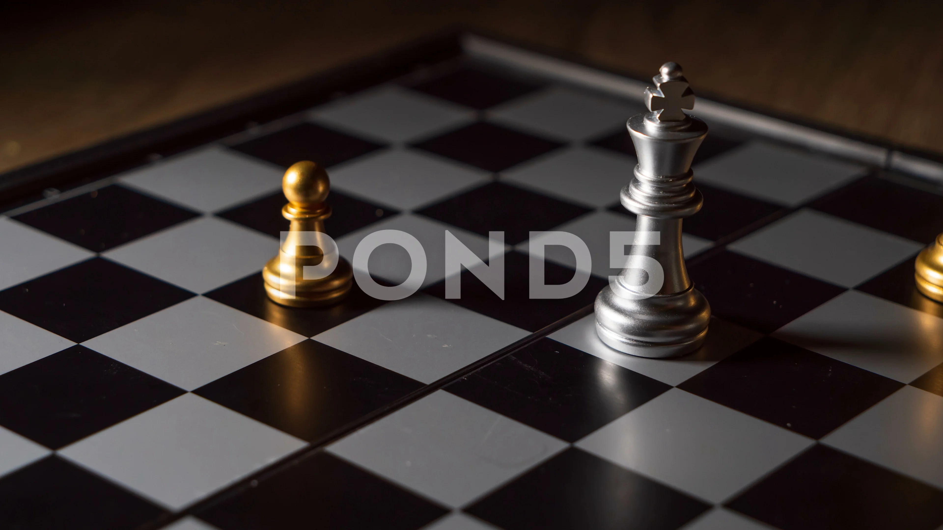 Put the chess piece on a chessboard, end, Stock Video