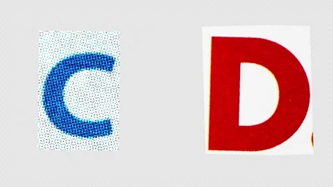 Stop Motion graphic Alphabet letter C magazine paper cut collage, ransom no.. Stock Footage 336564681