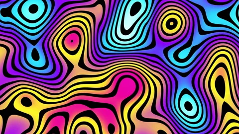 Stop Motion grunge vivid psychedelic textured pattern loop background Stock Footage 304494786