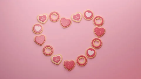 Stop motion heart shape making with Valentine’s Day Видео 170253907