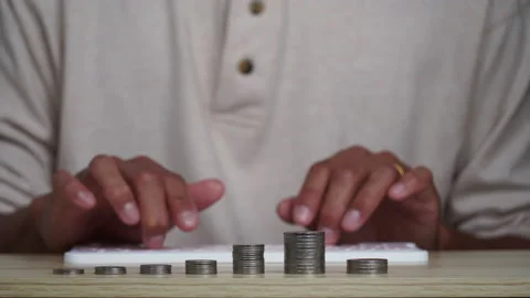 Stop motion a man analysis business. business growth concept. Stock Footage 207986388