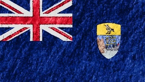 Stop motion marker drawn Saint Helena flag cartoon animation background new Stock Footage 97453736