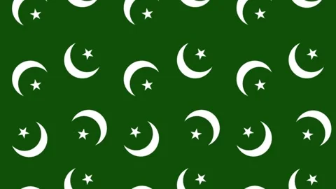 Stop motion moon and star background. 14th of August white moon and star pattern Stock Footage 281227034