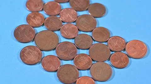 Stop motion of moving coins Stock Footage 161225382