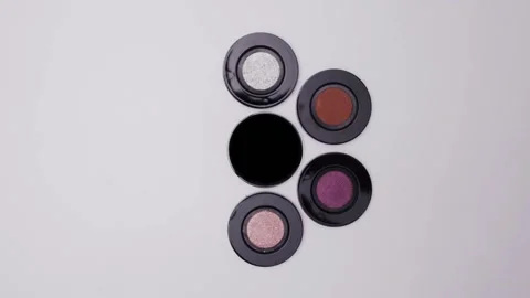 Stop motion multi-colored eye shadows 스톡 동영상 163523290