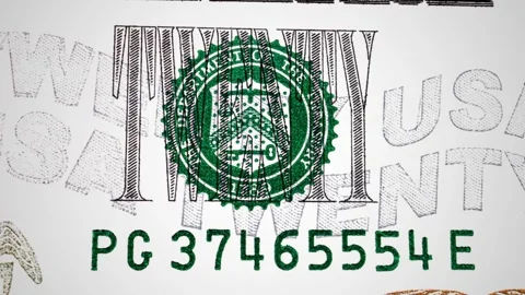 Stop motion paper banknote dollars Stock Footage 294054990