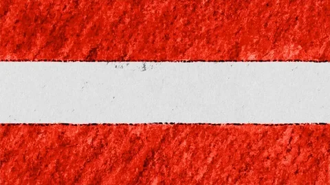Stop motion pastel chalk crayon drawn Austria flag cartoon animation seamless Stock-Footage 95522484