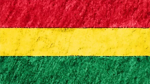 Stop motion pastel chalk crayon drawn Bolivia flag cartoon animation seamless Stock Footage 96208948