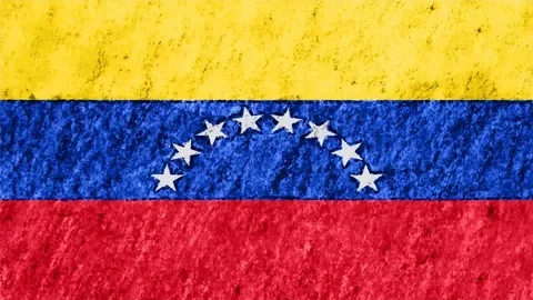 Stop motion pastel chalk crayon drawn Venezuela flag cartoon animation seamless Video stock 96209897
