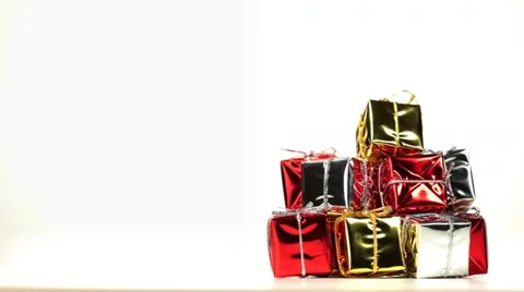 Stop-motion: a Pile of Presents Stock Footage 12736209