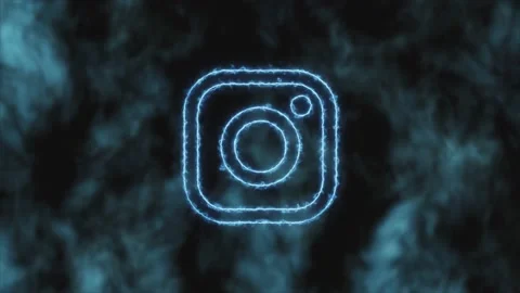 Stop motion. The purple instagram icon gradually increases and changes color to Stock Footage 142551499