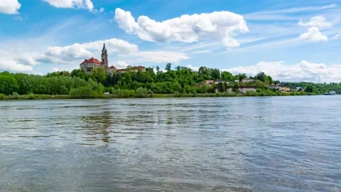 Stop motion recording of the danube river Stock Footage 154128980