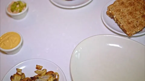 Stop motion sandwich Stock Footage 147749902