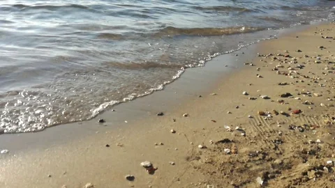 Stop motion sandy seashore. calm Stock Footage 117923418