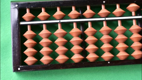 Stop motion VDO abacus counting. Stock Footage 130445425
