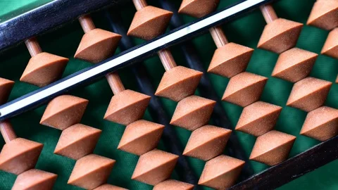Stop motion VDO, abacus moving. Stock Footage 129921540