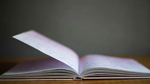 Stop motion VDO book flipping. Video stock 130254089