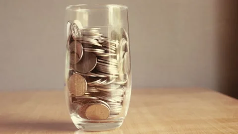 Stop motion VDO Saving money concept. Stock Footage 130430265