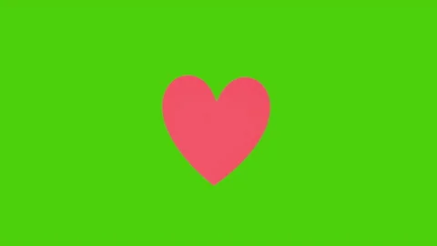 Stop motion VIDEO heart beating on green background 動画素材 197017993