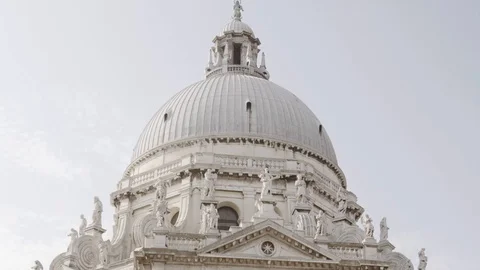 Stop motion. View of Basilica di Santa Maria della Salute, Venice. 库存影片 107545789