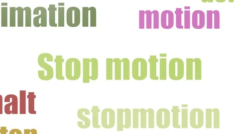 Stop Motion Word Cloud Animated On White Background Stock Footage 107204764