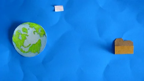 Stop motion of the world data being transferred to a folder Stock Footage 160544795