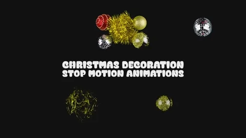 Stop Motion Xmas Decorations for After Effects After Effects stock