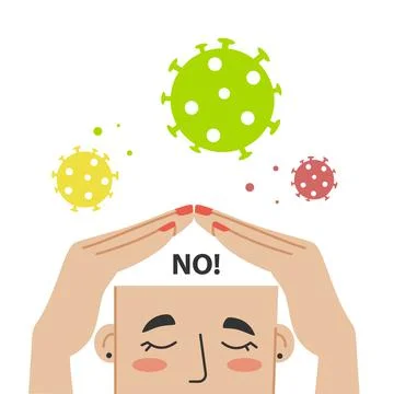 Stop negative information about coronavirus.Relax and breathe. Stock Illustration