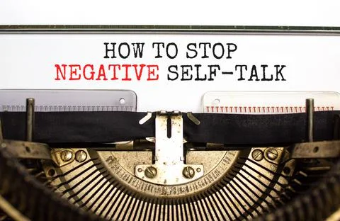 Stop negative self-talk symbol. Concept words How to stop negative self-talk  Stock Photos