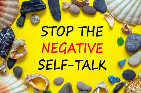 Stop negative self-talk symbol. Concept words Stop the negative self-talk on  Stock Photos