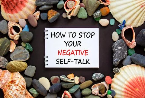 Stop negative self-talk symbol. Concept words How to stop your negative self- Stock Photos