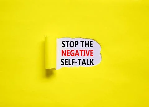 Stop negative self-talk symbol. Concept words Stop the negative self-talk on  Stock Photos