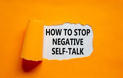 Stop negative self-talk symbol. Concept words How to stop negative self-talk  Stock Photos