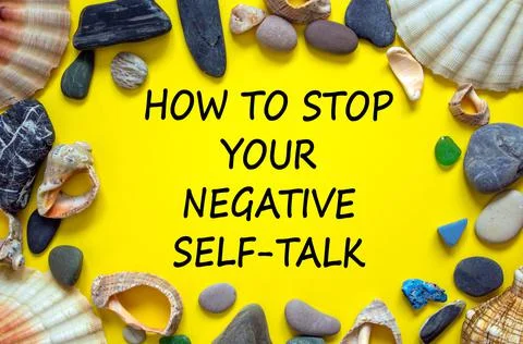 Stop negative self-talk symbol. Concept words How to stop your negative self- Stock Photos