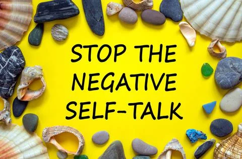 Stop negative self-talk symbol. Concept words Stop the negative self-talk on  Stock Photos