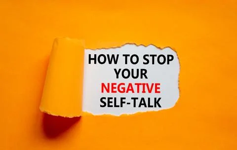 Stop negative self-talk symbol. Concept words How to stop your negative self- Stock Photos