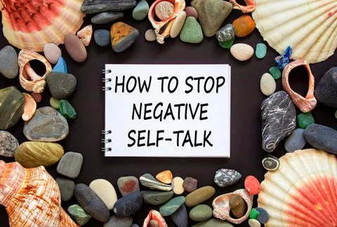 Stop negative self-talk symbol. Concept words How to stop negative self-talk  Stock Photos