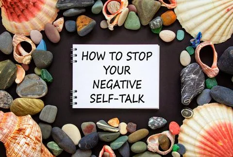Stop negative self-talk symbol. Concept words How to stop your negative self- Stock Photos