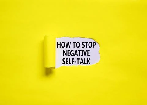 Stop negative self-talk symbol. Concept words How to stop negative self-talk  Stock Photos
