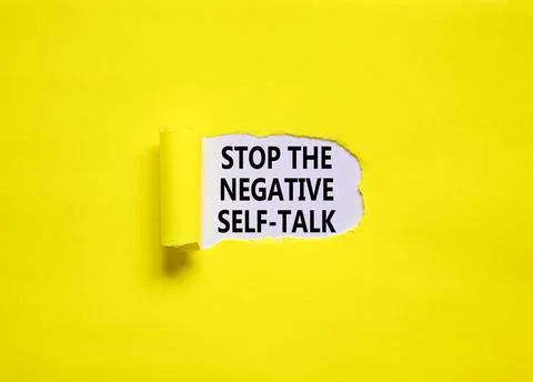 Stop negative self-talk symbol. Concept words Stop the negative self-talk on  Stock Photos