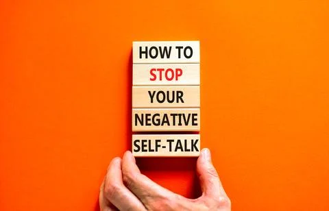 Stop negative self-talk symbol. Concept words How to stop your negative sel.. Stock Photos