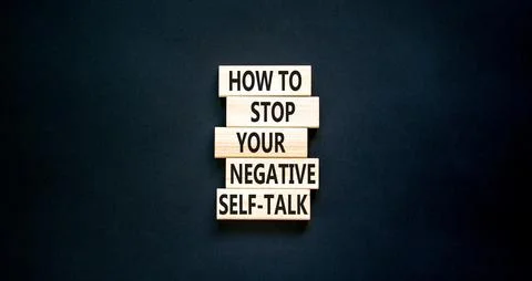 Stop negative self-talk symbol. Concept words How to stop your negative sel.. Stock Photos